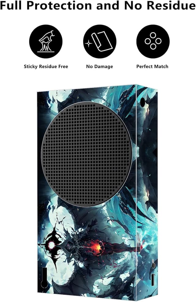 Detalle de playvital Custom Vinyl Skins for Xbox Series S (Field of Devil) – console skin & controller decal set