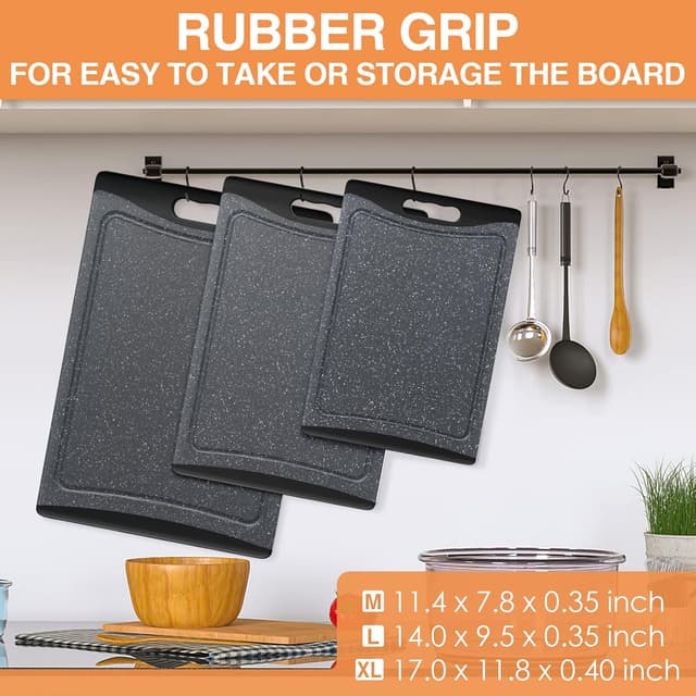 Detalle 2 de Extra Large Plastic Cutting Boards Set of 3 ⚙