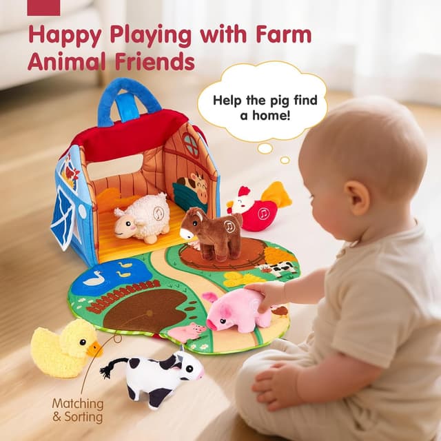 Thumbnail 4 de hahaland Surprise Barn Toy with Real Animal Sounds