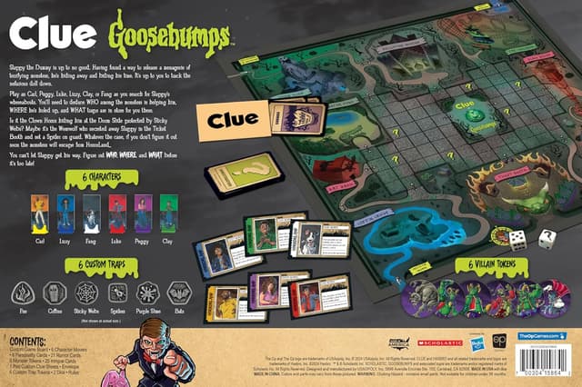 Detalle 2 de Clue: Goosebumps Board Game for All Ages 📘