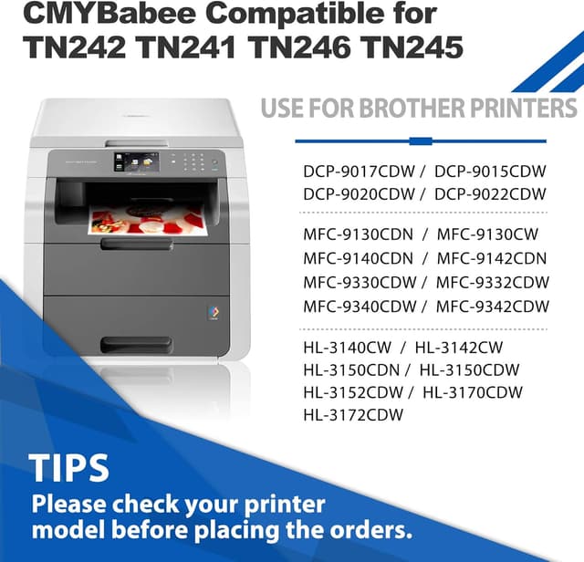 Detalle de CMYBabee TN241 toner compatibile per Brother TN-241/TN-245/TN-242/TN-246 (4 confezioni) per MFC e DCP
