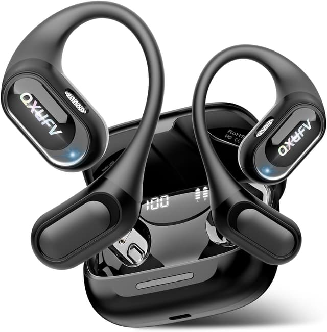 Detalle de QXUFV AI Écouteur traducteur instantané Open-Ear 164 langues — IPX7, autonomie 60 h, 9 modes