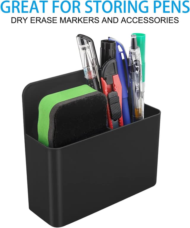 Detalle 2 de MoKo Magnetische Markerhalterung (2er-Set) mit starkem Magnet für Whiteboard & Co., Schwarz