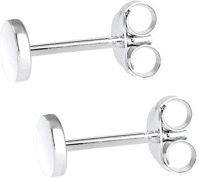 Thumbnail 2 de Elli Pendientes Círculo Básico Geo en Plata de Ley 925