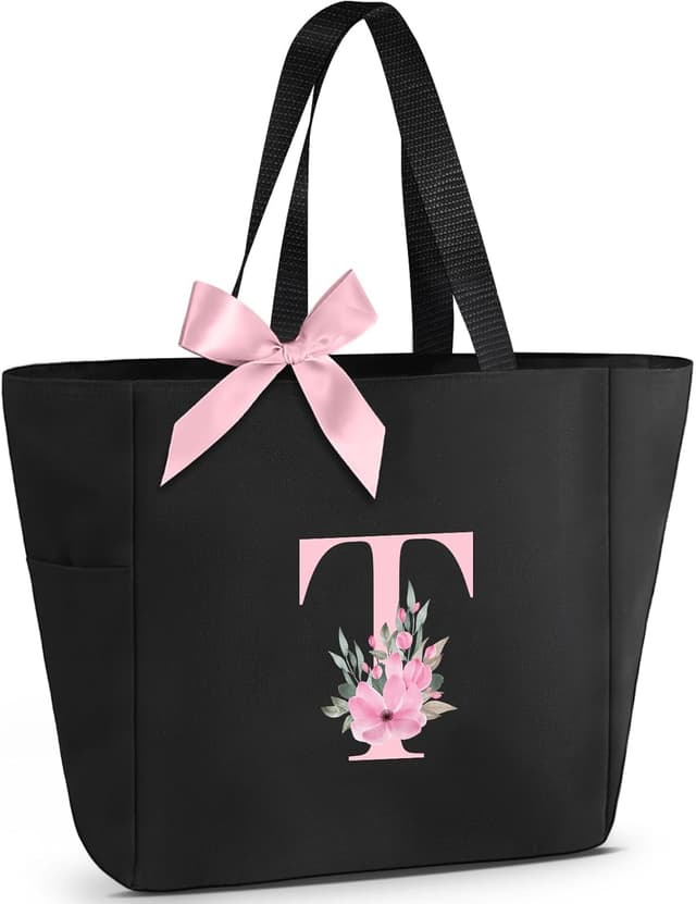 Detalle de Vavabox A-Z Initial Personalised Tote Bag (Waterproof) in 01-Black