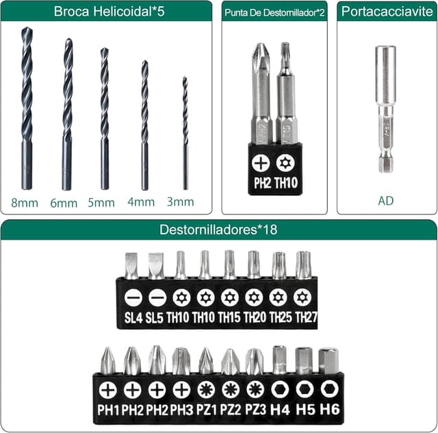 Thumbnail 2 de HYCHIKA 12V Taladro Atornillador 30 Nm