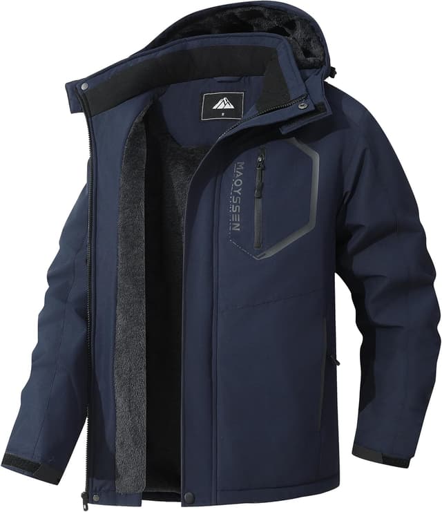 Detalle de MAOYSSEN Men's Mountain Ski Jacket waterproof 1️⃣