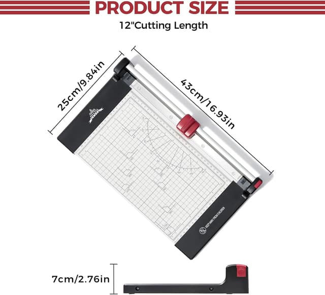 Detalle 2 de JIELISI Rotary Paper Trimmer 12-inch cut