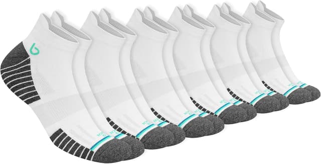Detalle 2 de BAMBOS Sneaker Socken Ultraweich aus Bambus – Kurz Sportsocken & Laufsocken (3–6 Paar)