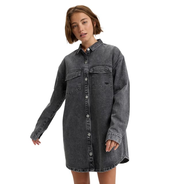 Detalle de Roxy Minivestido denim tipo camisa