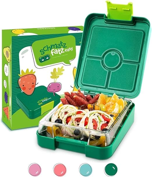 Detalle de Schmatzfatz Easy - Fiambrera Infantil Bento Verde 🥪