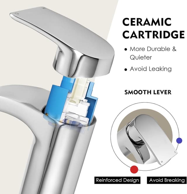 Detalle 2 de Hapilife Basin Mixer Tap 1/2″ Mono Chrome 🚰