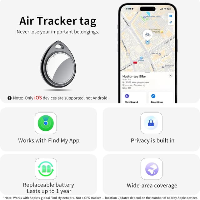 Detalle 2 de Air Tracker Tags 4-Pack Bluetooth tracker 100dB 🔍
