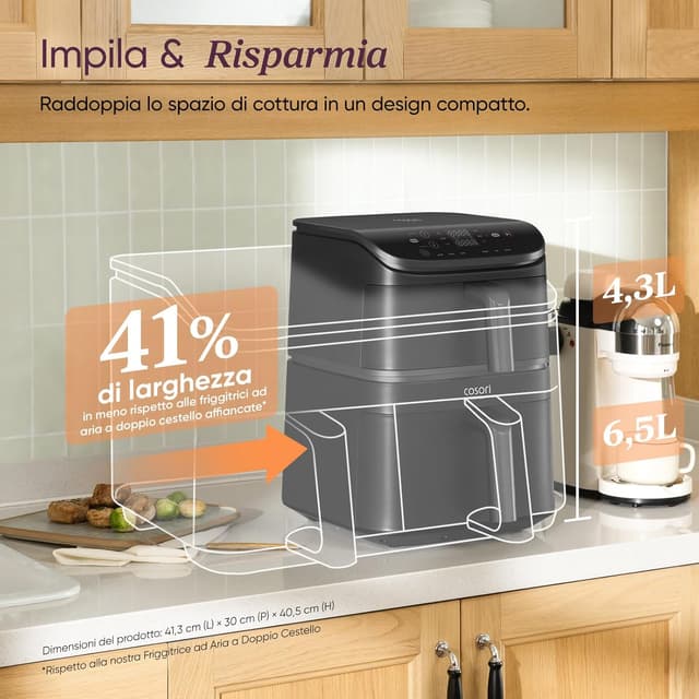 Thumbnail 4 de COSORI Turbo Tower CAF-DC111 10,8L friggitrice ad aria