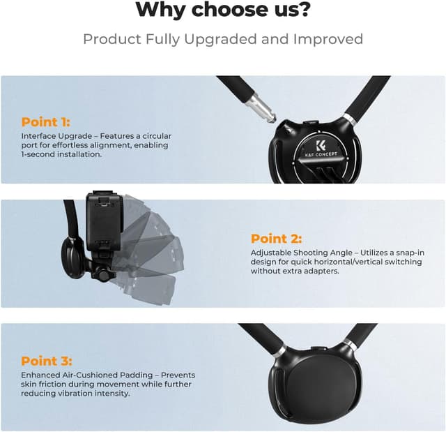 Thumbnail 1 de K&F CONCEPT Magnetic Neck Mount for Action Camera