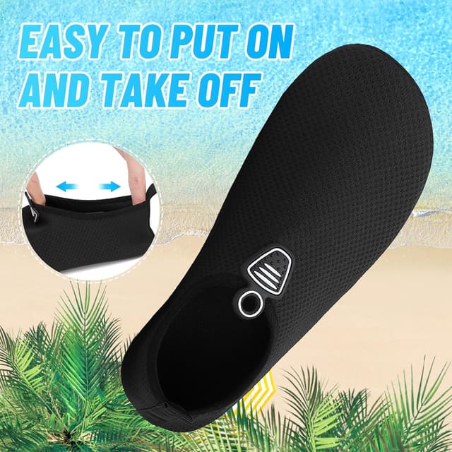 Detalle de sportvibe Beach Water Shoes for Men & Women – breathable quick-dry slip-on aqua shoes