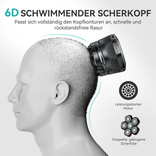 Thumbnail 5 de kensen Kopfrasierer 160 Min Akku đȘ