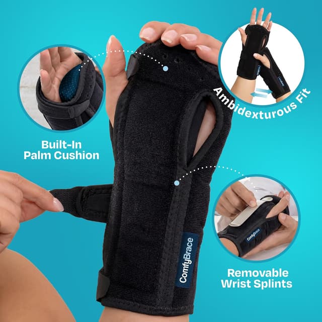 Thumbnail 5 de ComfyBrace Carpal Tunnel Wrist Brace, Pack of 2 🩹