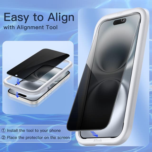 Detalle 2 de JETech Protector Privacidad iPhone 16 6,1