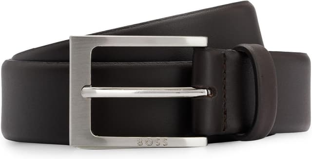Detalle 2 de Ceinture en cuir BOSS Barnabie pour homme, boucle à ardillon