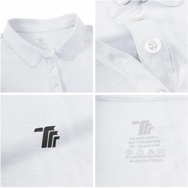 Detalle de YSENTO Damen Golf Poloshirt Kurzarm – schnelltrocknend, atmungsaktiv und UPF 30+