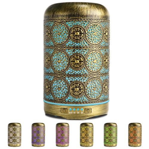 Detalle de SALKING Difusor de Aceites Esenciales 260 ml con humidificador ultrasónico y LED de 7 colores