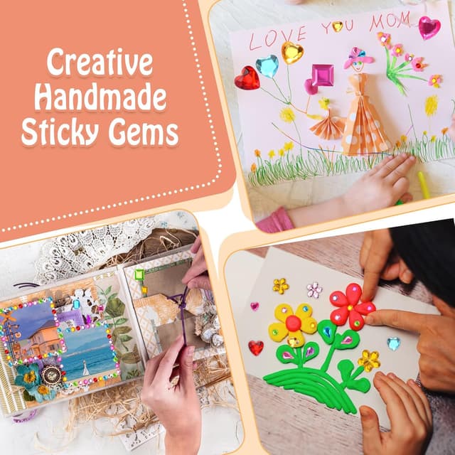 Thumbnail 4 de 3500 Stück Glitzersteine Selbstklebend bunt