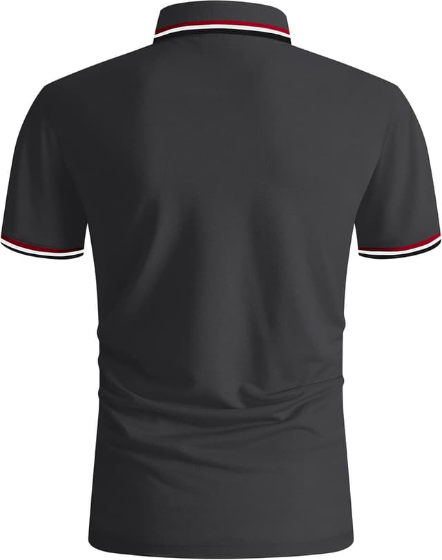 Detalle de SwissWell Poloshirt Herren Kurzarm atmungsaktiv mit 4-Wege-Stretch für Golf, Tennis und Freizeit