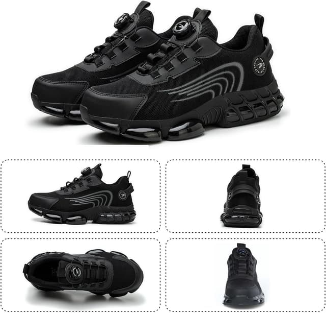 Detalle 2 de Gugifcto Arbeitsschuhe Herren Damen Sicherheitsschuhe mit Stahlkappe, sportlich & atmungsaktiv (EU 36–46)