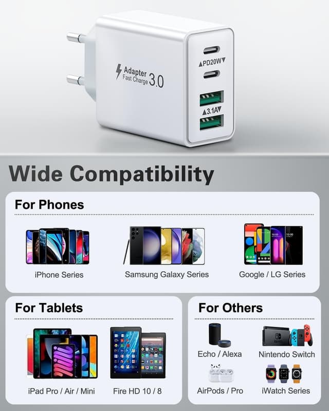 Thumbnail 6 de USB C Ladegerät 40W 4 Ports ⚡