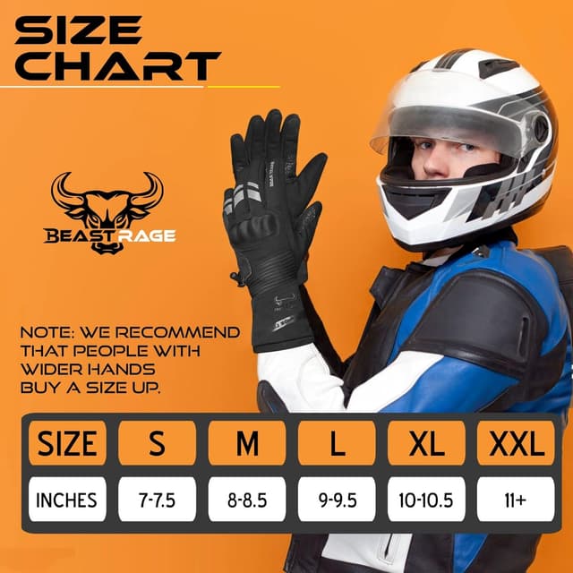 Thumbnail 4 de BEAST RAGE Gants de moto thermiques imperméables