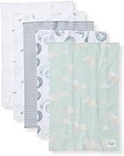 Imagen de Burts Bees Baby Infant Burp Cloths 5-Pack 17×11.75 in en OfertitasTOP