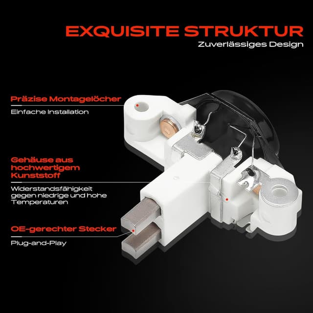 Detalle de Frankberg Lichtmaschinenregler Generatorregler 14,5V (kompatibel u. a. Astra F/G, Corsa B) – Ersatz 2174825