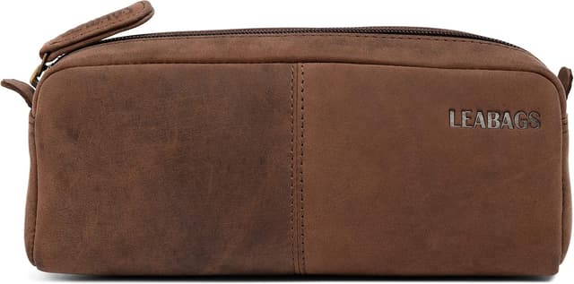 Thumbnail 6 de LEABAGS Leder Federmäppchen (Fort Wayne) – großes Echtleder Stiftetui für Schule, Uni & Beruf