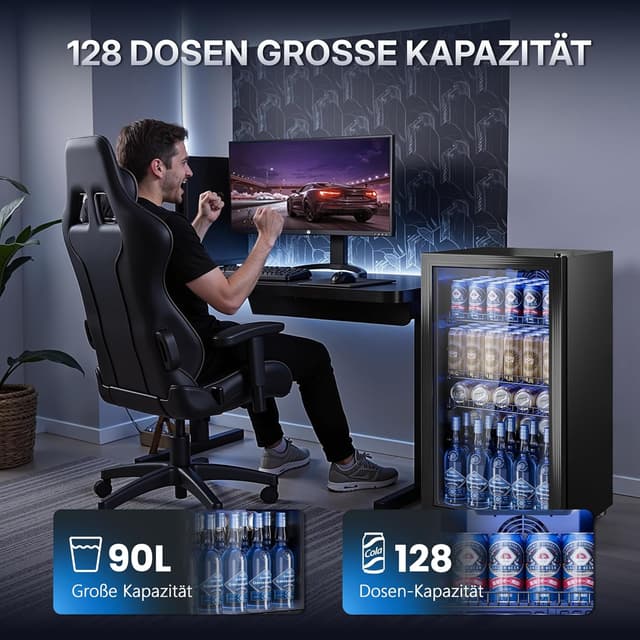 Thumbnail 3 de TRIUMPHKEY 90L Mini-Kühlschrank 128 Dosen