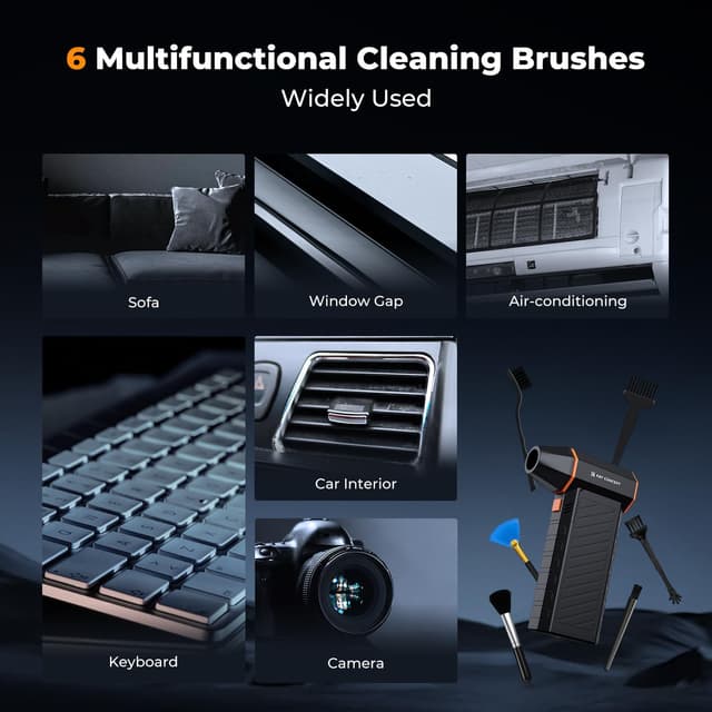 Thumbnail 6 de K&F Concept 2-in-1 Magnetic Compressed Air Duster (Electric, Rechargeable, 3 Gears, Brushless Motor)