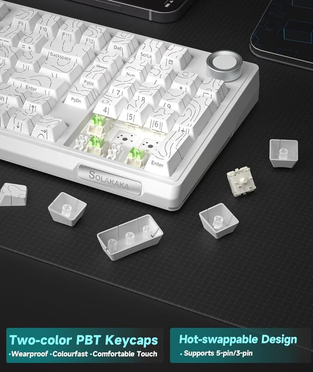 Detalle de SOLAKAKA KI99 Pro 96% Wireless Keyboard