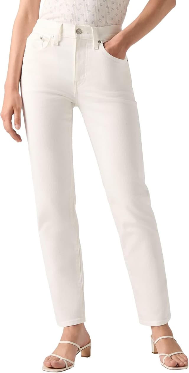 Detalle de Levi’s Damen 724 High Rise Straight Jeans – High Waist mit geradem Bein