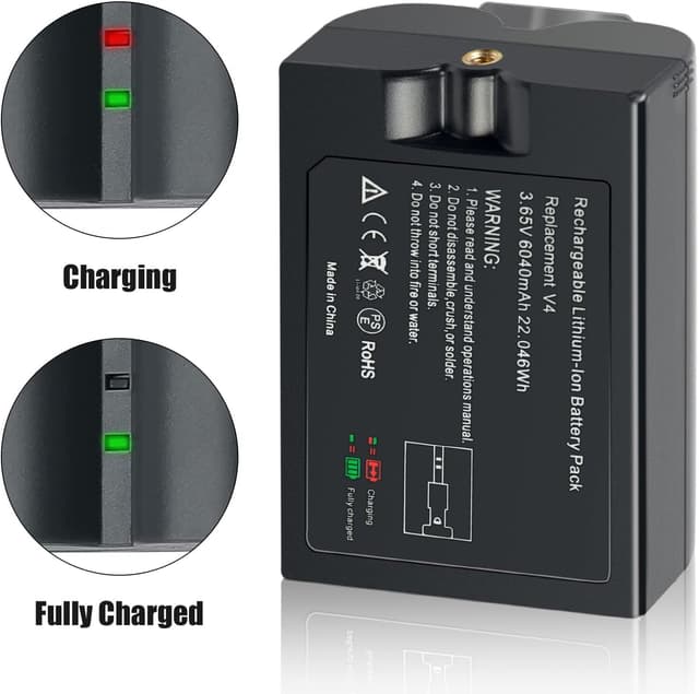 Detalle 2 de Abeden V4 Ersatzakku 6040mAh für Ring Doorbell