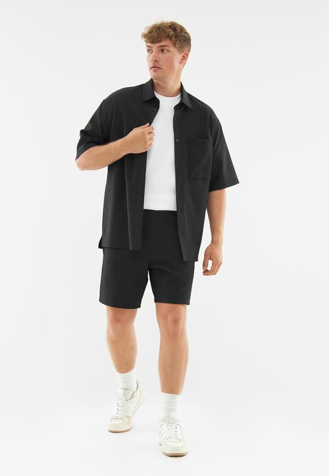 Detalle 2 de Johnny Urban Mason – chemise oversize manches courtes homme en nylon/élasthanne