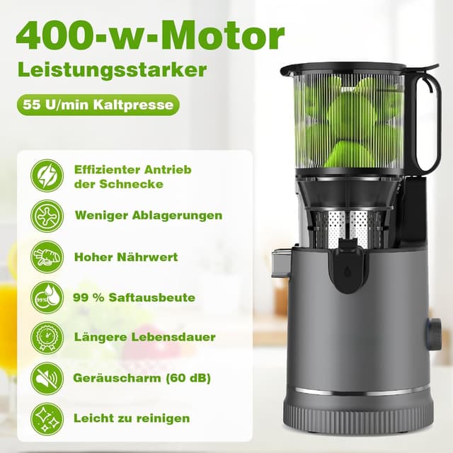 Thumbnail 4 de Entsafter Slow Juicer 147 mm XL-Einfüllschacht