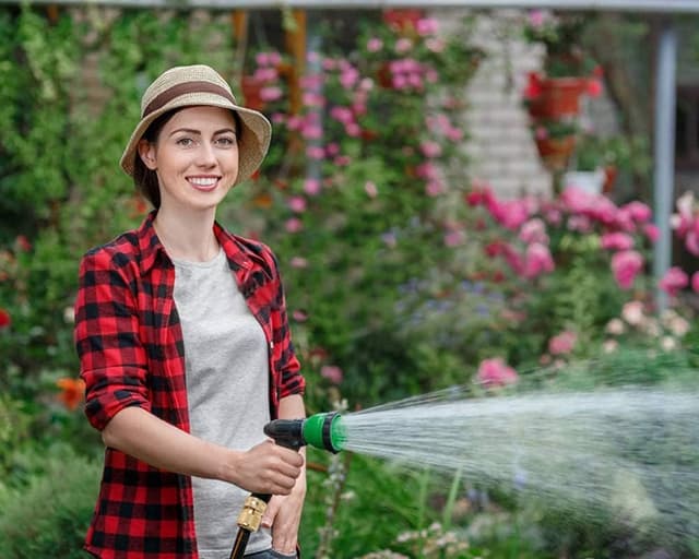 Detalle 2 de HQMPC Solid Brass 3/4" GHT Garden Hose Quick Connect Set (2 Sets, 2 Female + 2 Male)