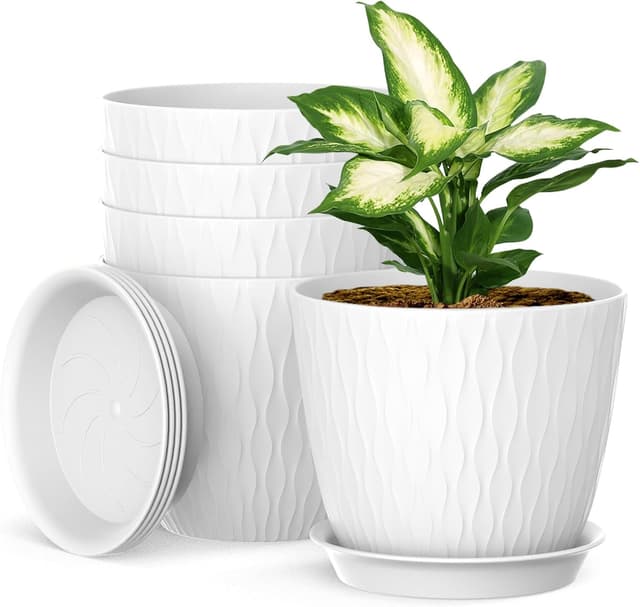 Detalle de Homeuouz 17cm plant pots, 5 pack