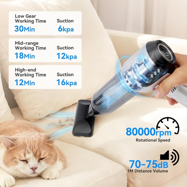 Detalle de LUKVCIY handheld vacuum 16000Pa for cars