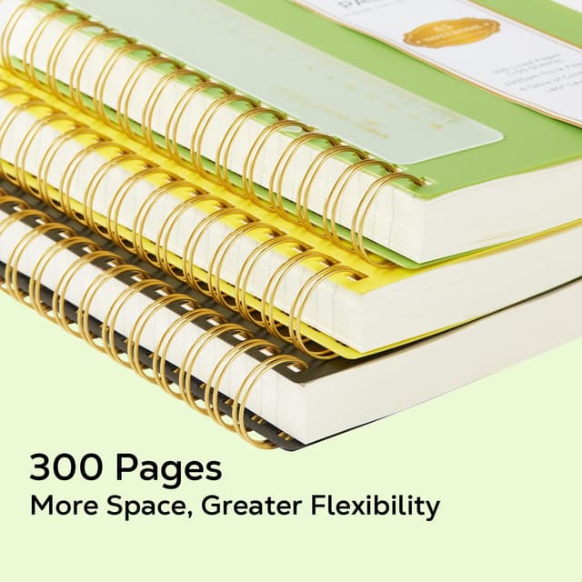 Detalle de NIRMIRO A4 Spiral Notebook (300 Pages) with PVC Hardback Cover, Lined 100gsm Paper