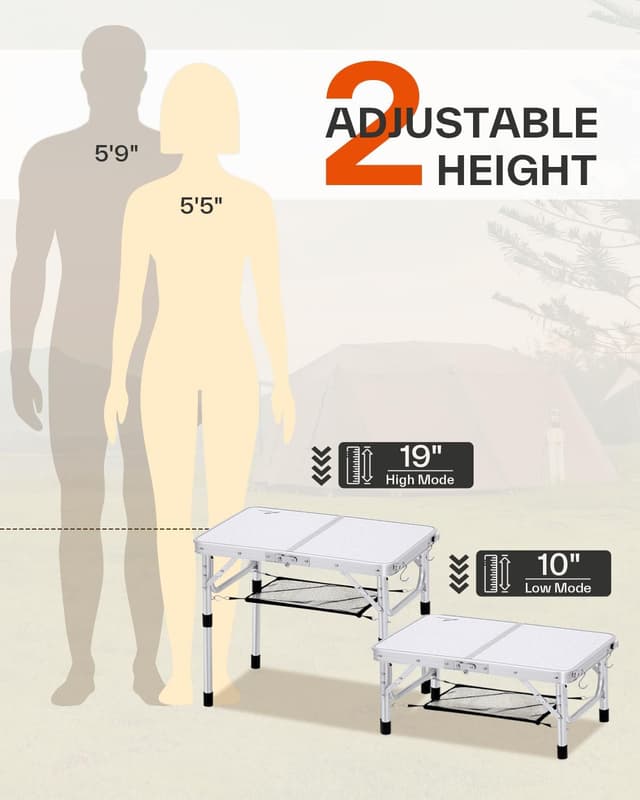 Thumbnail 5 de Sportneer Folding Camping Table 23.6" x 15.7" ⛺