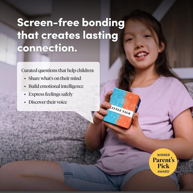 Thumbnail 6 de BestSelf Co. Little Talk Conversation Cards for Kids (170 Prompts) for Social Skills, Family Games, Travel & Therapy