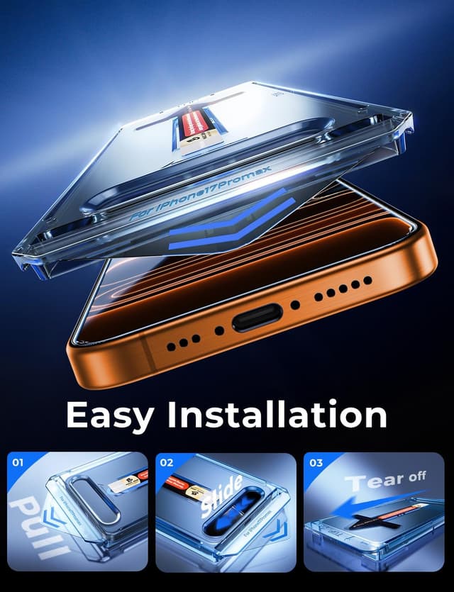 Detalle de MAGIC JOHN iPhone 17 Pro Max screen protector 6.9"