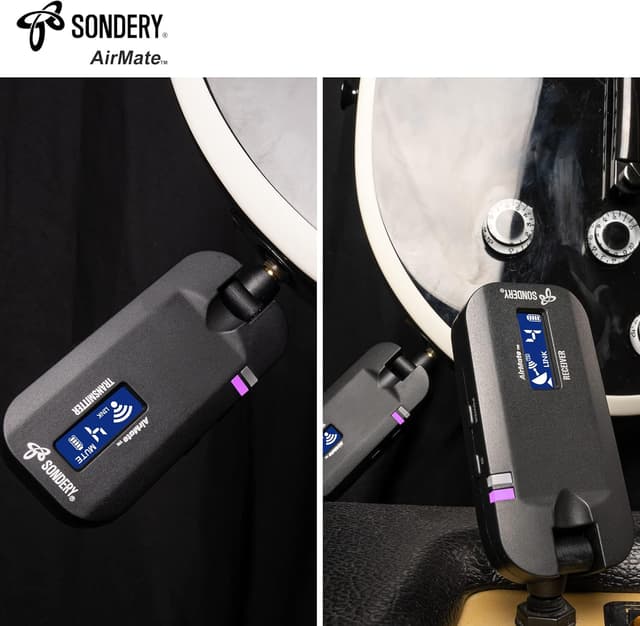 Thumbnail 6 de Sondery Kabellos 5,8 GHz Gitarren- & Bass-Sender/Empfänger (digitales Funk-System, wiederaufladbar)