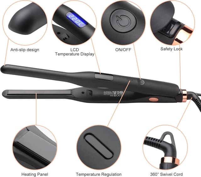 Thumbnail 4 de JAETON Mini Piastra per Capelli 122–450°F